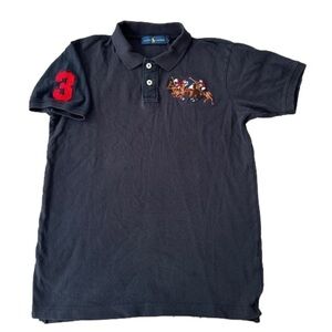 Polo Ralph Lauren Navy Golf Shirt Latge Embroidered Logo Youth XXL